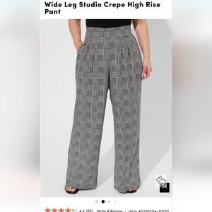 Torrid high waisted wide leg checkered pants with pockets